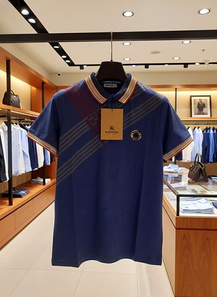 Burberry Lacivert Polo Yaka T-shirt