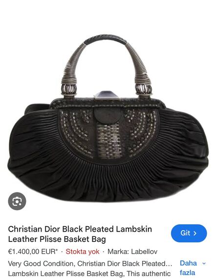 Dior Galliano plisse basket bag