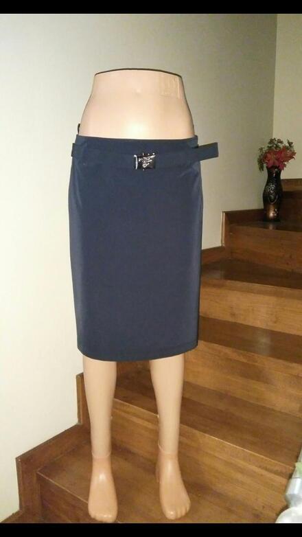 PRADA LACİVERT KEMERLİ ETEK