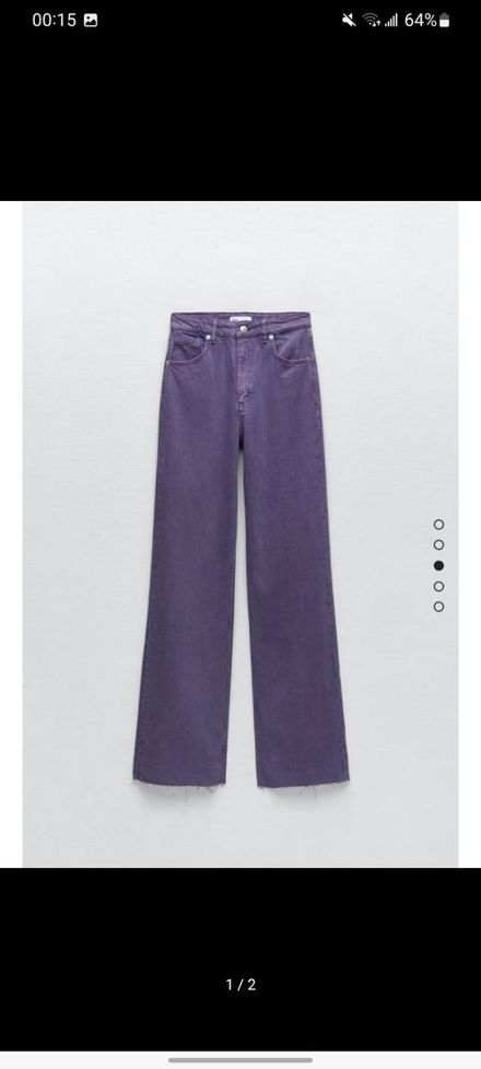 zara straıght fit mor 42 jean