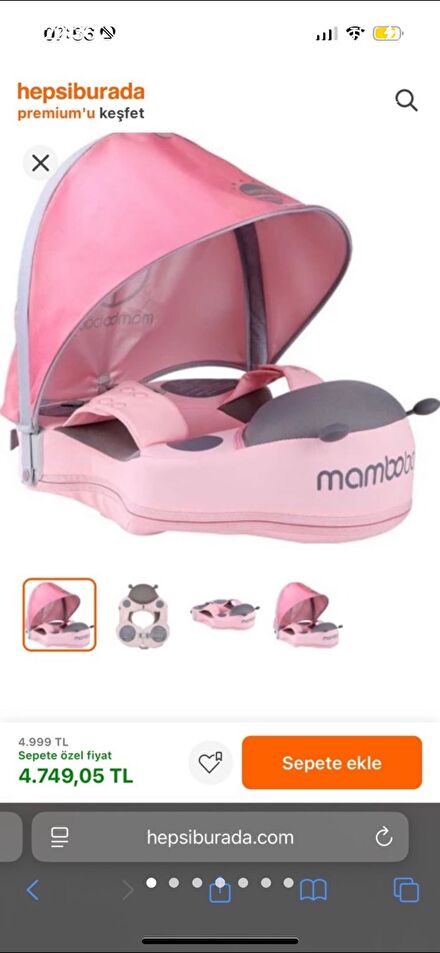 Mambobaby Pembe Bebek Yüzme Simidi