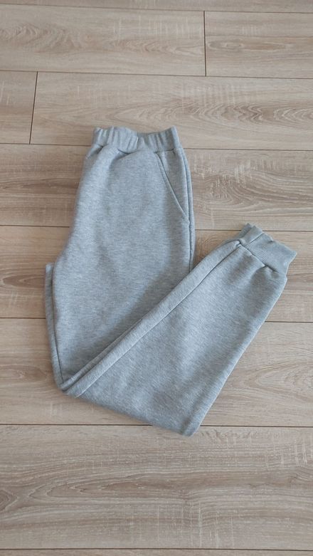 Gri Unisex Kışlık Alt Eşofman Polar Cepl