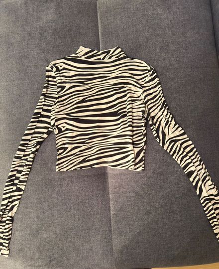zebra desenli crop