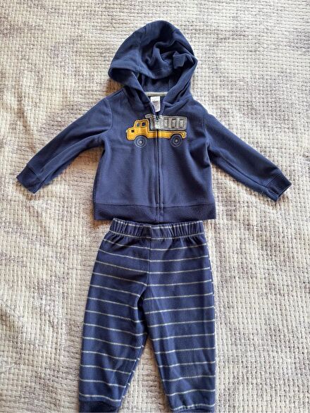 Carter's Mavi Kamyon Desenli Bebek Takım