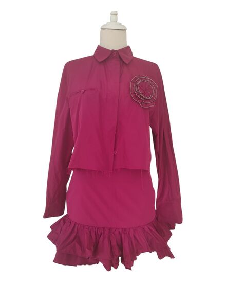 Fk.Pynappel Fuşya Gömlek-Etek Takım