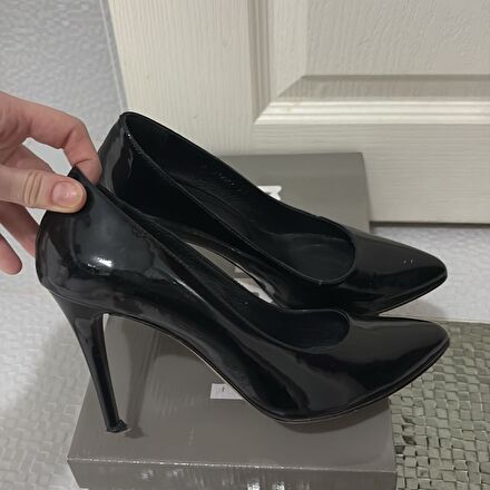 Siyah Stiletto Kadın Ayakkabı