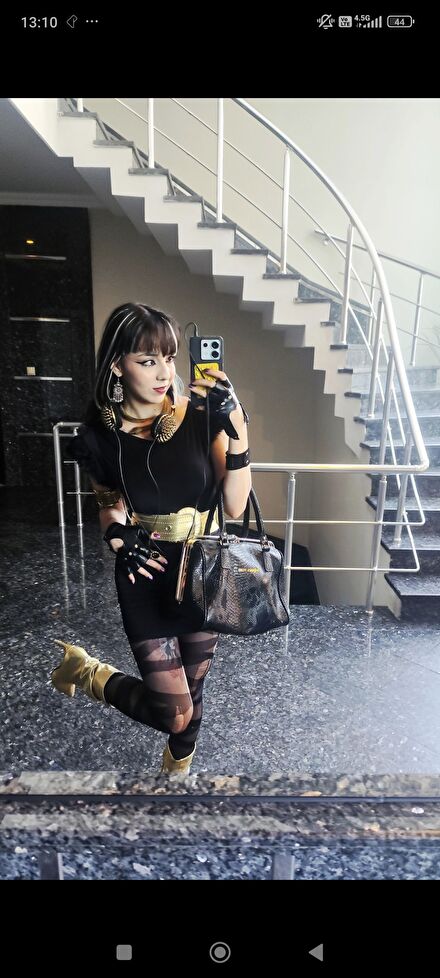Siyah Tüylü Mini Elbise 🖤⚡Y2K Goth Punk