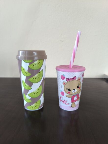 🥛🫗 2 Adet Plastik Bardak