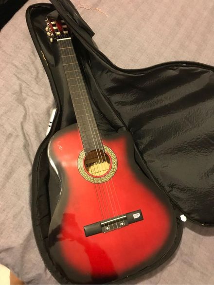 Santana klasik gitar ve kilitli çantası