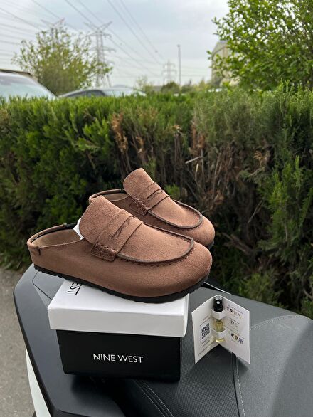 Kadın Taba Süet Makosen Loafer Ayakkabı