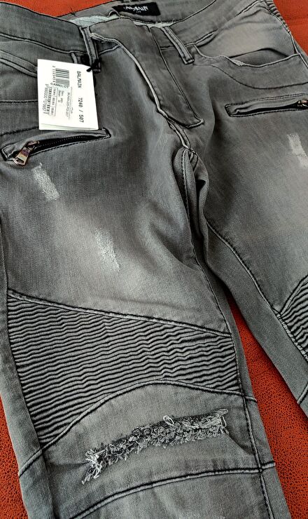 Balmain jean 32 33 nervürlü pantolon