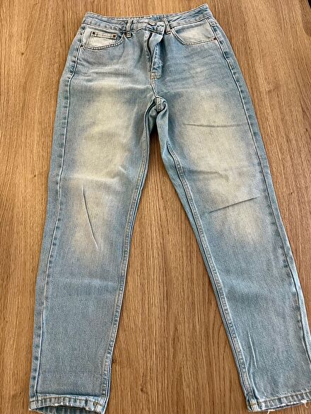 Fade Detaylı Açık Mavi Denim Jean