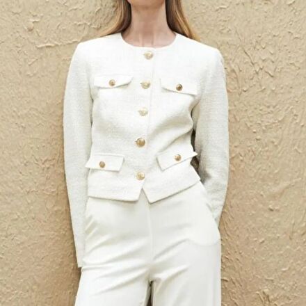 Zara Beyaz Blazer ceket