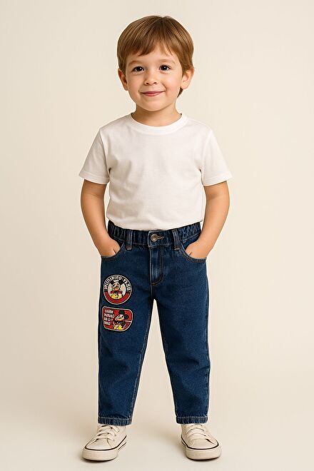 Mickey Mouse Erkek Çocuk Kot Pantolon