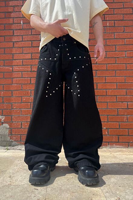 Yıldız Zımbalı Baggy Jean