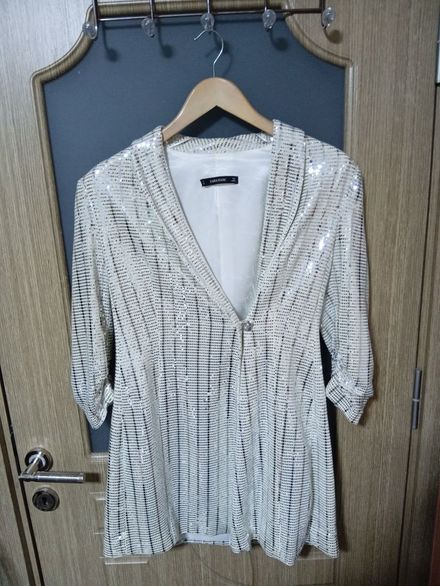 Pull&Bear Siyah Payetli Blazer Ceket