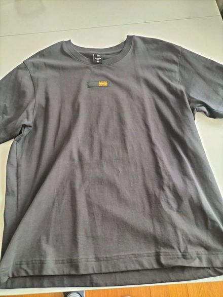 gstar Siyah Bisiklet Yaka T-Shirt orjina