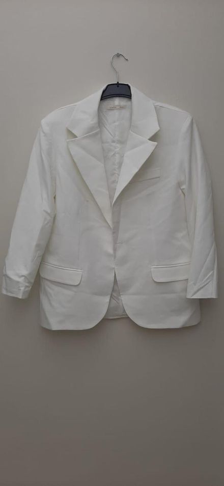 oversize blazer ceket (kırık beyaz)