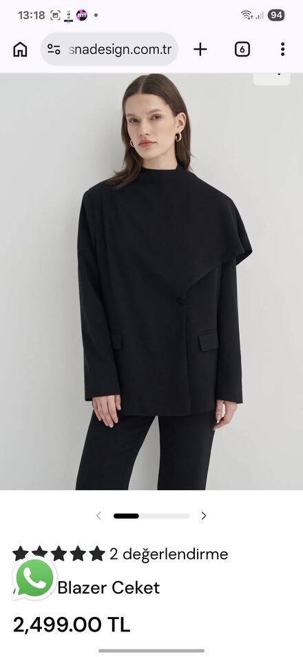 Siyah Blazer Ceket