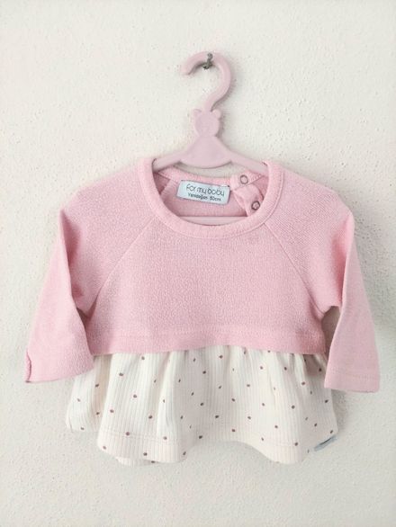 For My Baby pileli yenidoğan sweatshirt