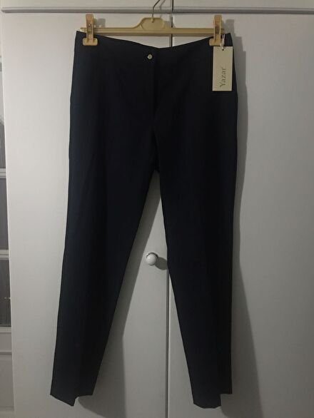 Koyu Lacivert Cigarette Pantolon Ofis