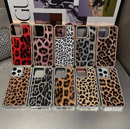 IPHONE SAMSUNG LEOPAR TAŞLI KILIF