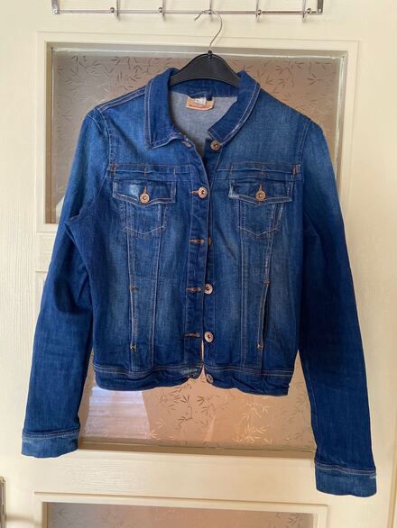 Bershka vintage lacivert kot ceket