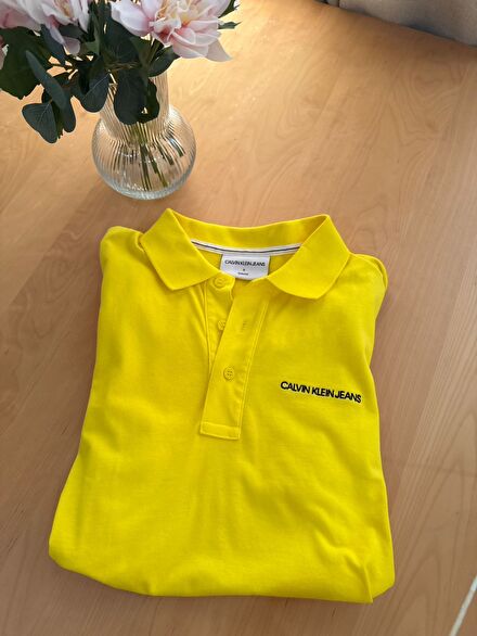Calvin Klein Sarı Polo Yaka Tişört