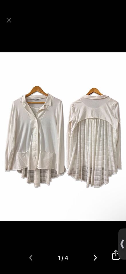 POLO GARAGE Beyaz Tunik Detaylı Bluz