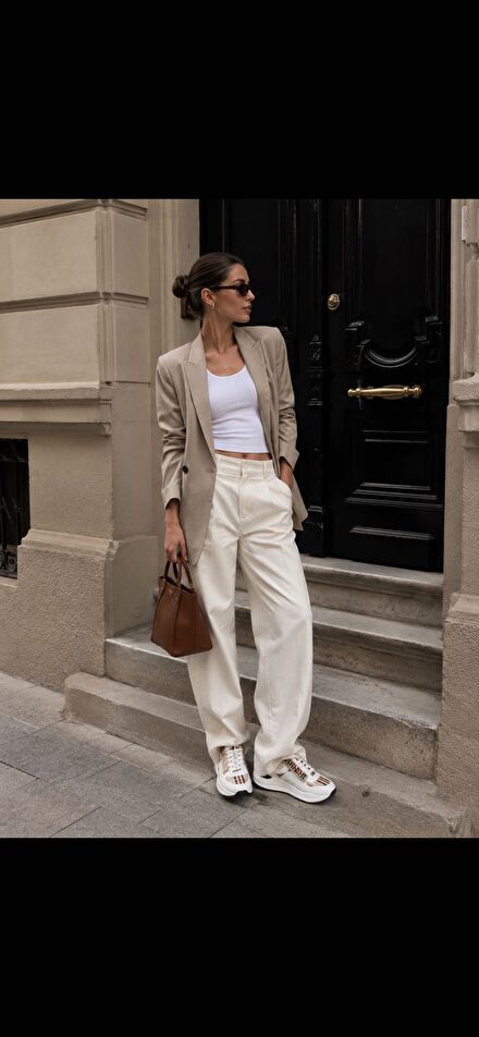 Burberry Beyaz Spor Ayakkabı