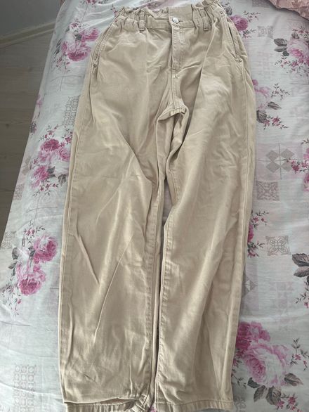Bej Kanvas Pantolon