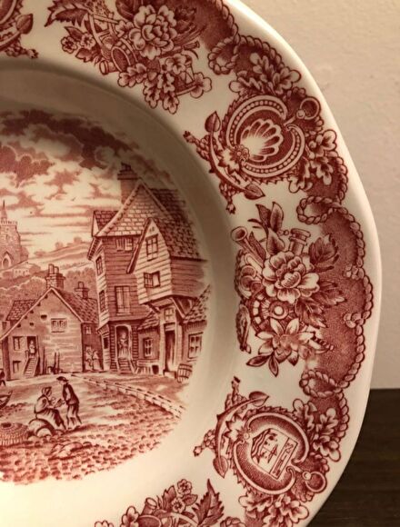 Vintage İngiliz dekoratif tabak