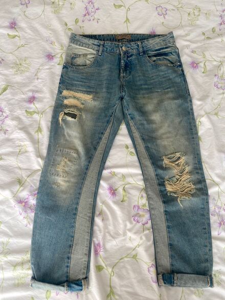Zara boyfriend yırtık jean