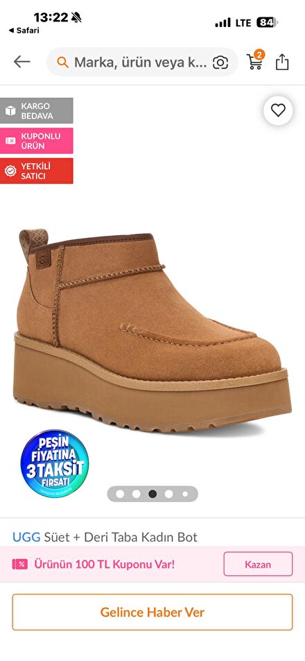 Ugg orj 39 no süet fermuarlı bot