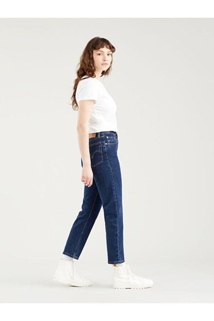 501 Crop Straight Fit Yüksel Bel Koyu...