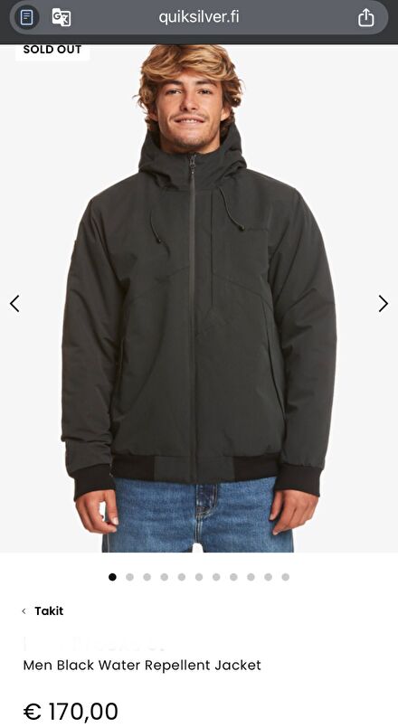 Quiksilver Siyah Erkek Mont