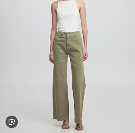 Kadın Wideleg Püskül Geniş Paça Pantolon