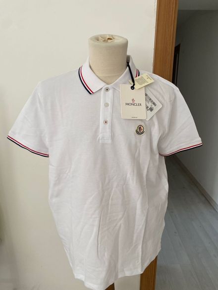 Moncler Beyaz Polo Yaka T-Shirt