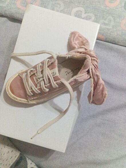 Pembe Saten Sneaker Ayakkabı