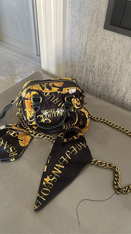 Versace Desenli Mini el çantası