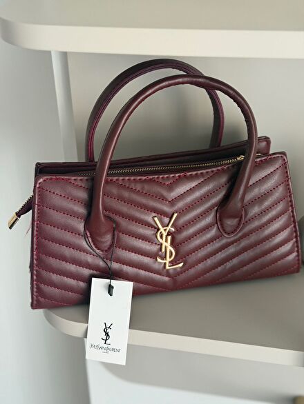 Bordo Deri Çanta - Yves Saint Laurent
