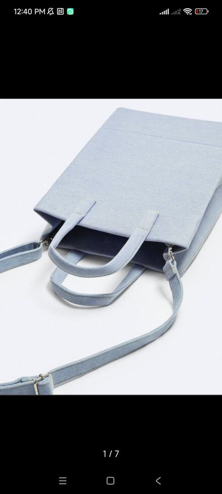 Zara minimal denim tote çanta🧿💙