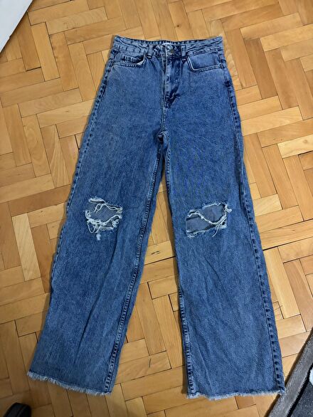 Jeans yırtık model pantolon