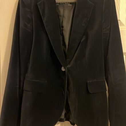 Siyah Kadife Blazer Ceket