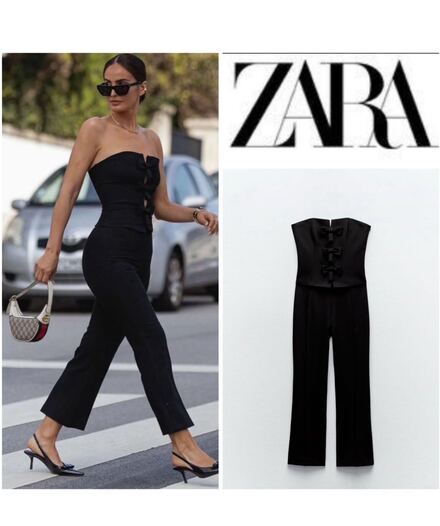 Bağcıklı straplez tulum zara