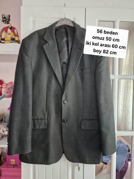Klasik Ceket Füme 56 Beden