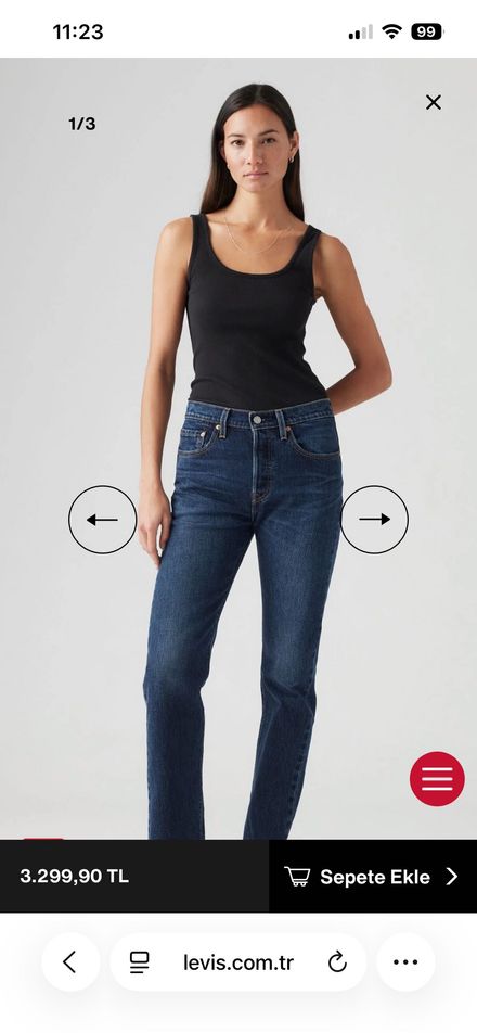 Levis 501 kadın jean