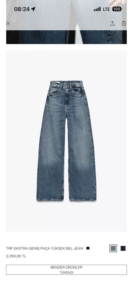 trf extra geniş paça jean zara