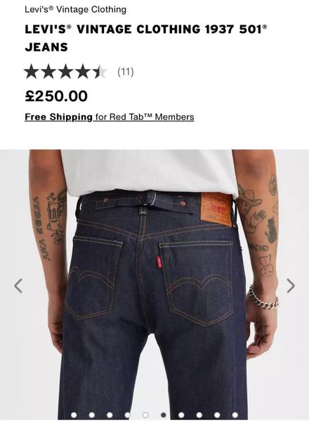 Levis 501 vintage clothing