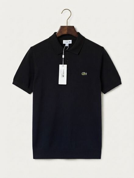 Lacoste Siyah Triko Polo Kazak